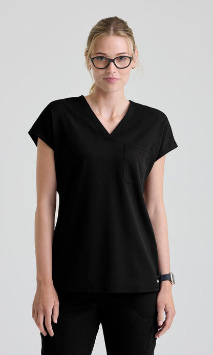 Grey's Anatomy Stretch GRST352 Lexi Top Black - front