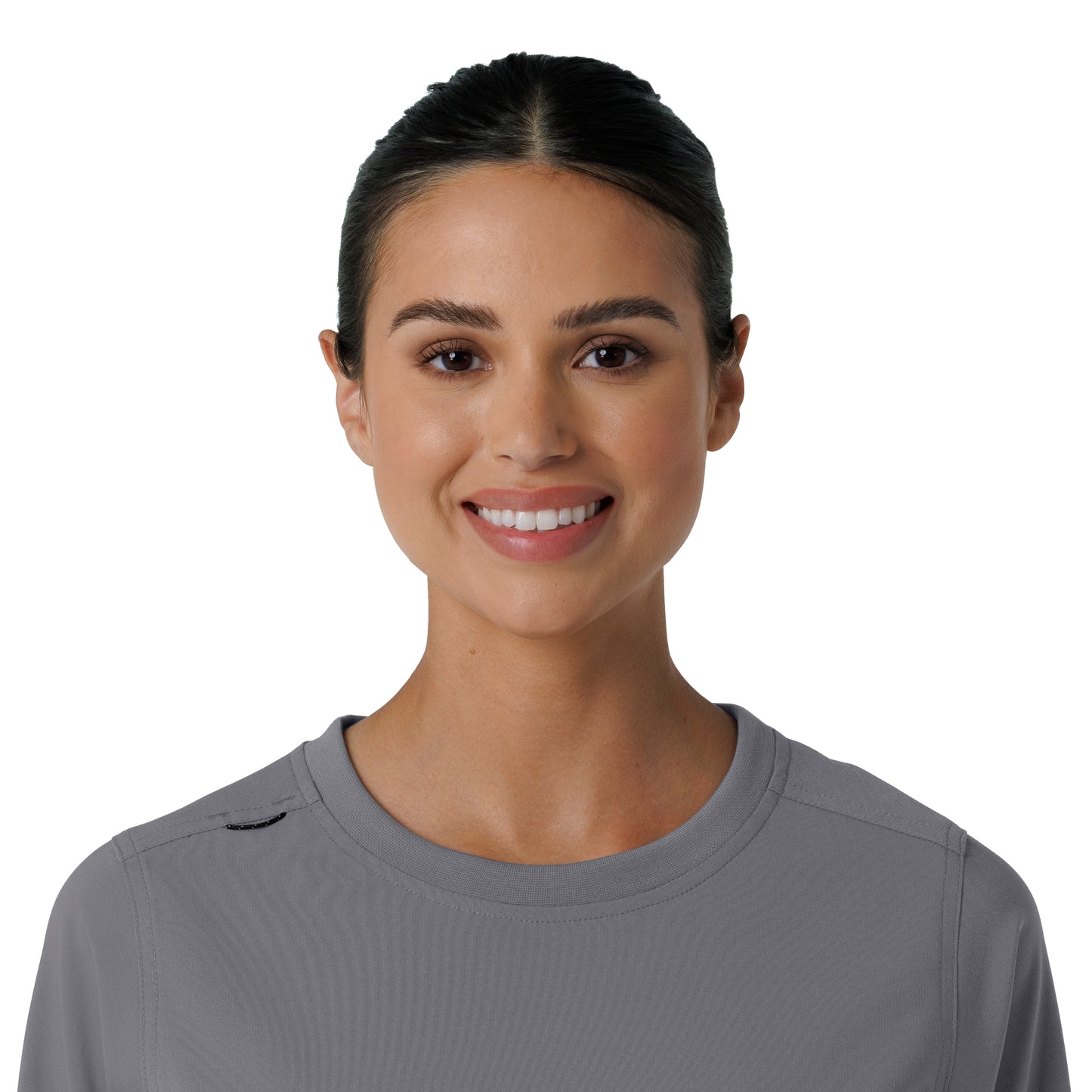 Force Cross-Flex C13610 Women's Crew Neck Long Sleeve Scrub Top Pewter