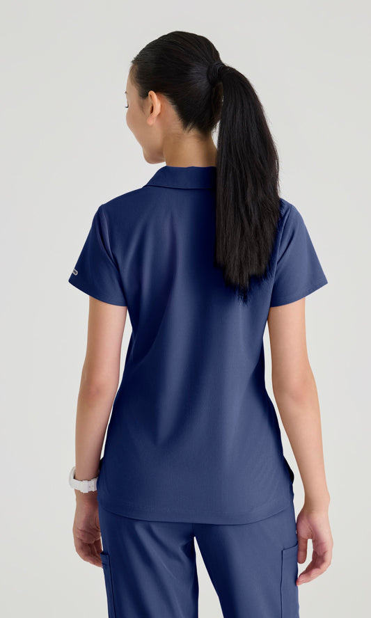 Skechers SKT302 Women's Honor Top in Navy by Barco Model Image Back