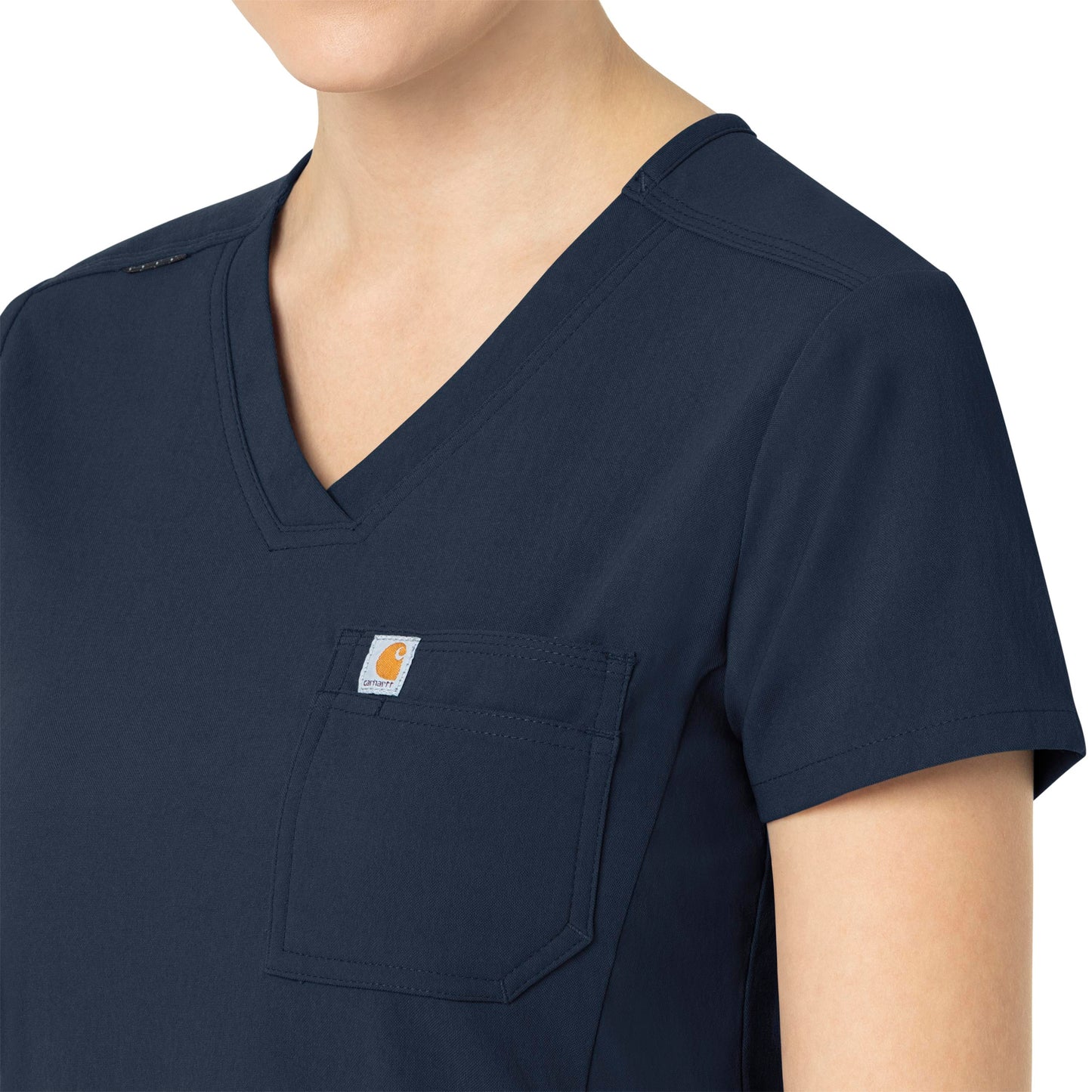 Rugged Flex Peak C12137 Tuck-In Scrub Top Navy Model Image Alternate | Carhartt