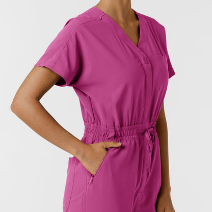 RENEW 3234 Cargo Jogger Scrub Jumpsuit Raspberry Model Image Alternate | Wink