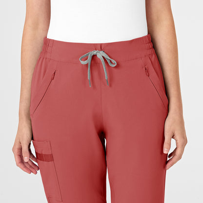 RENEW 5234 Jogger Scrub Pants Mineral Red Model Image Left Side | Wink