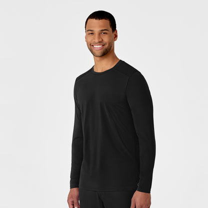 Layers 2629 Men's Performance Long Sleeve Tee Black Model Image Right Side | Wink