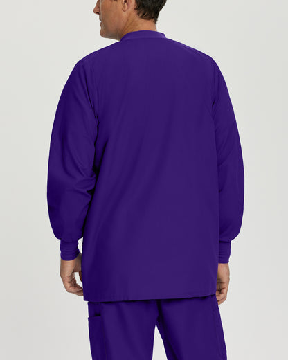 Essentials 7551 Men's 5 Pocket Warm Up Scrub Jacket Grape Image