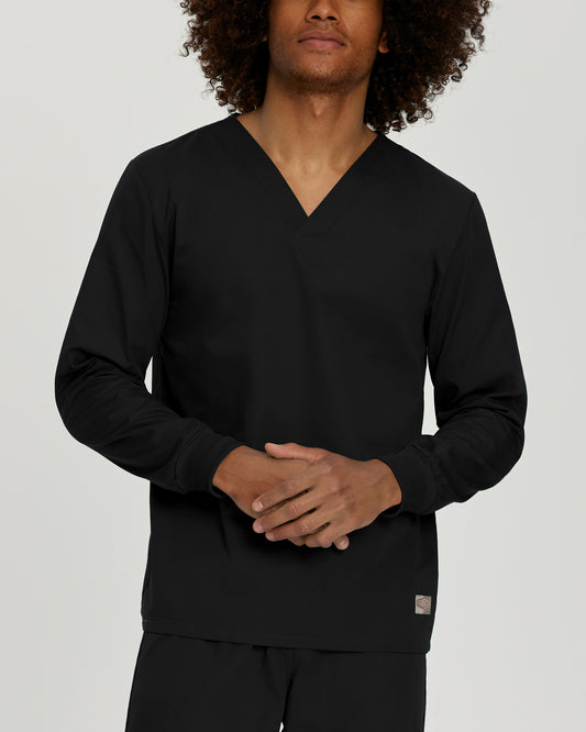 Scrub Zone LT104 Unisex V Neck Scrub Top Black Image