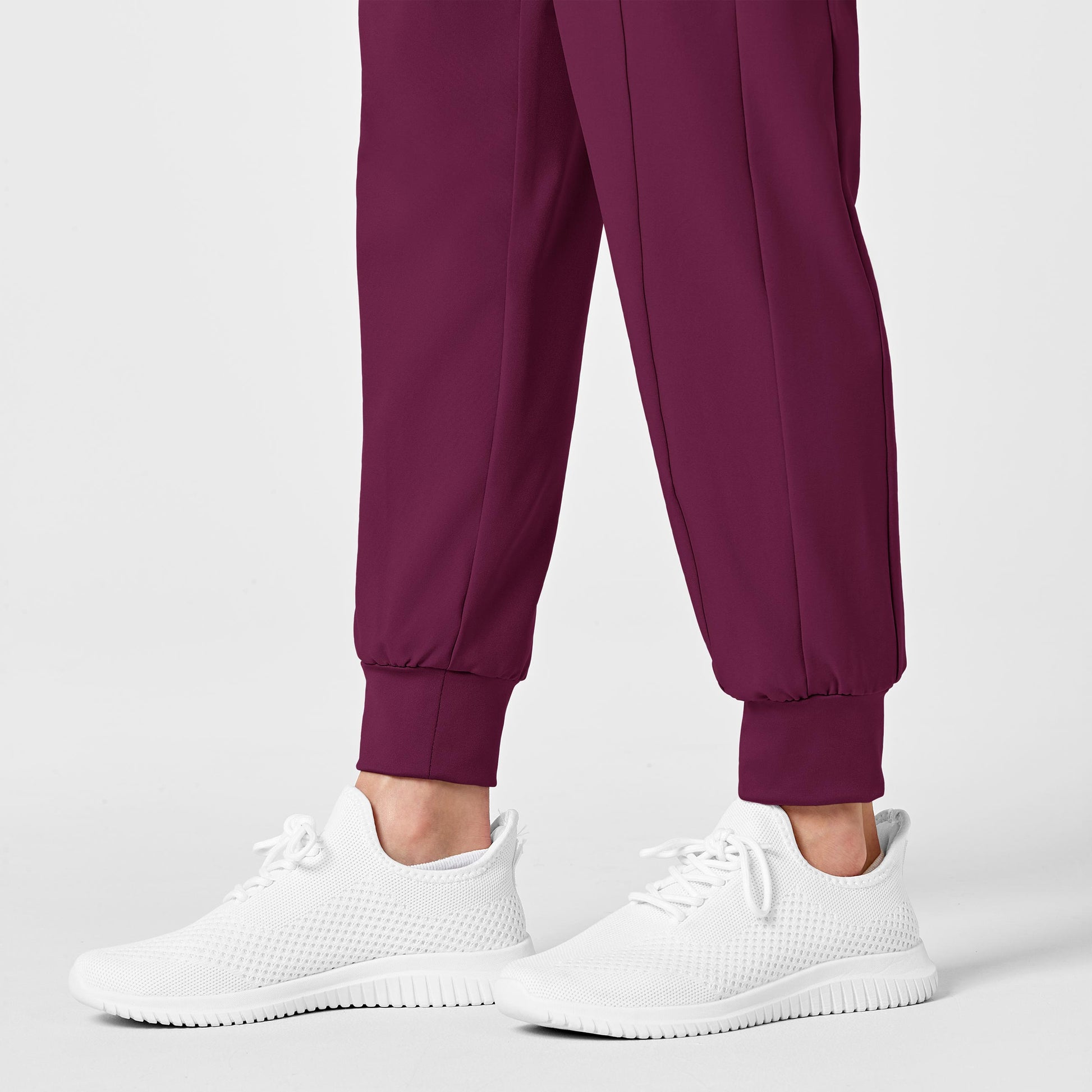 W123 5455 Maternity Jogger Scrub Pants Wine Model Image Alternate | Wink