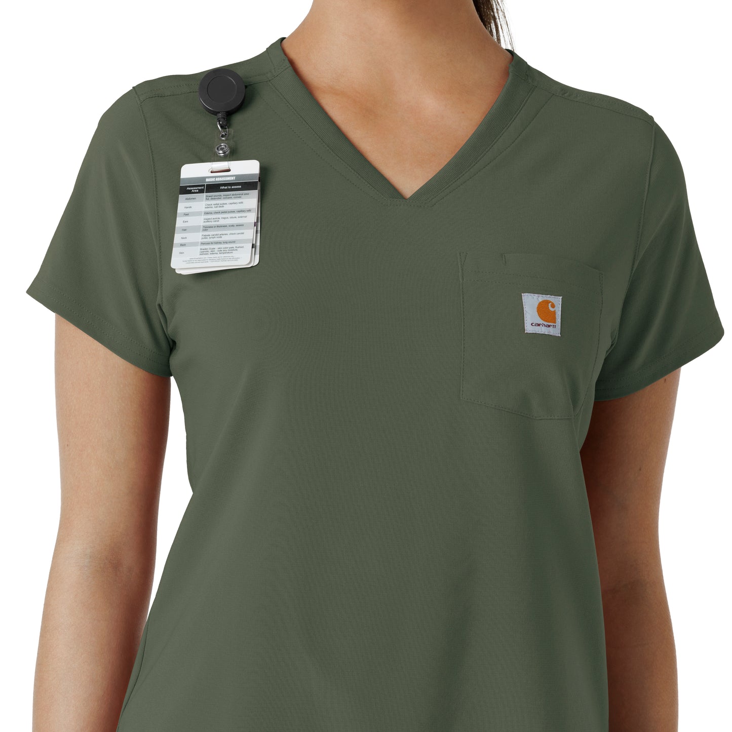 Force Cross-Flex C13410 Women's Tuck-In Scrub Top Olive