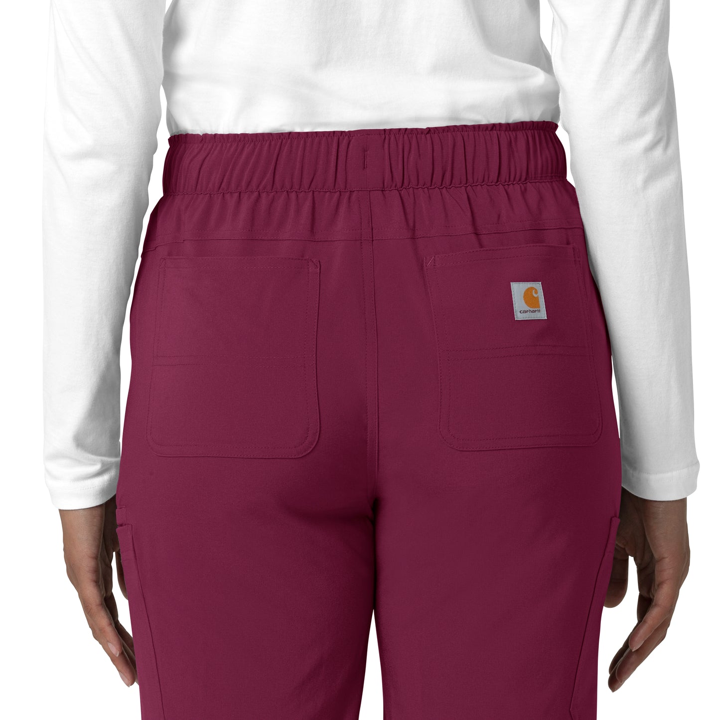 Force Cross-Flex C53210 Straight Leg Cargo Scrub Pant Wine Model Image Alternate | Carhartt