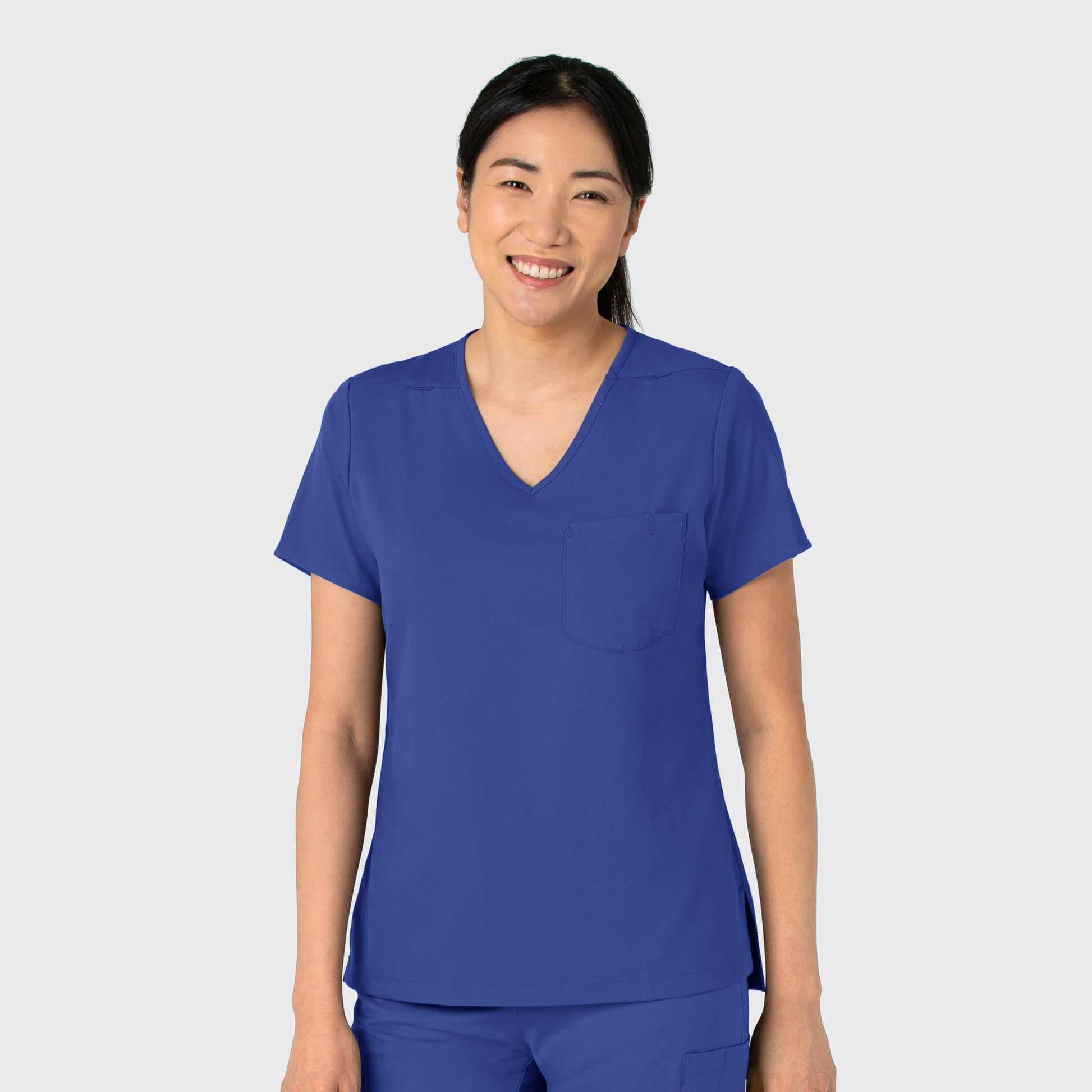 Boundless 6151 Women's Tuck-In Scrub Top Galaxy Blue