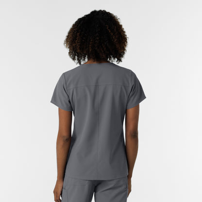 NURTUR 6180 Women's V-Neck Scrub Top Pewter