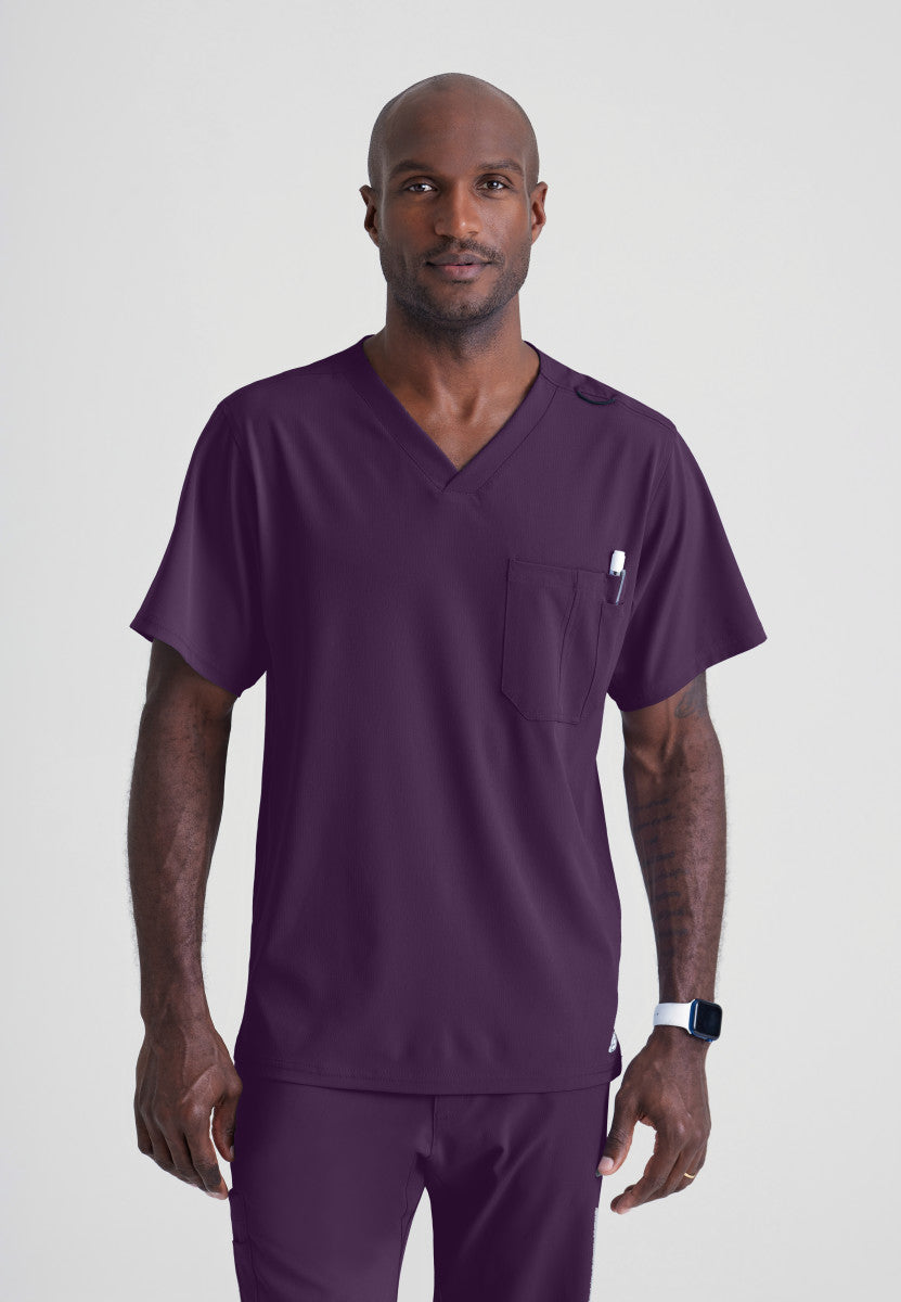 Skechers SK0112 Structure Scrub Top Eggplant