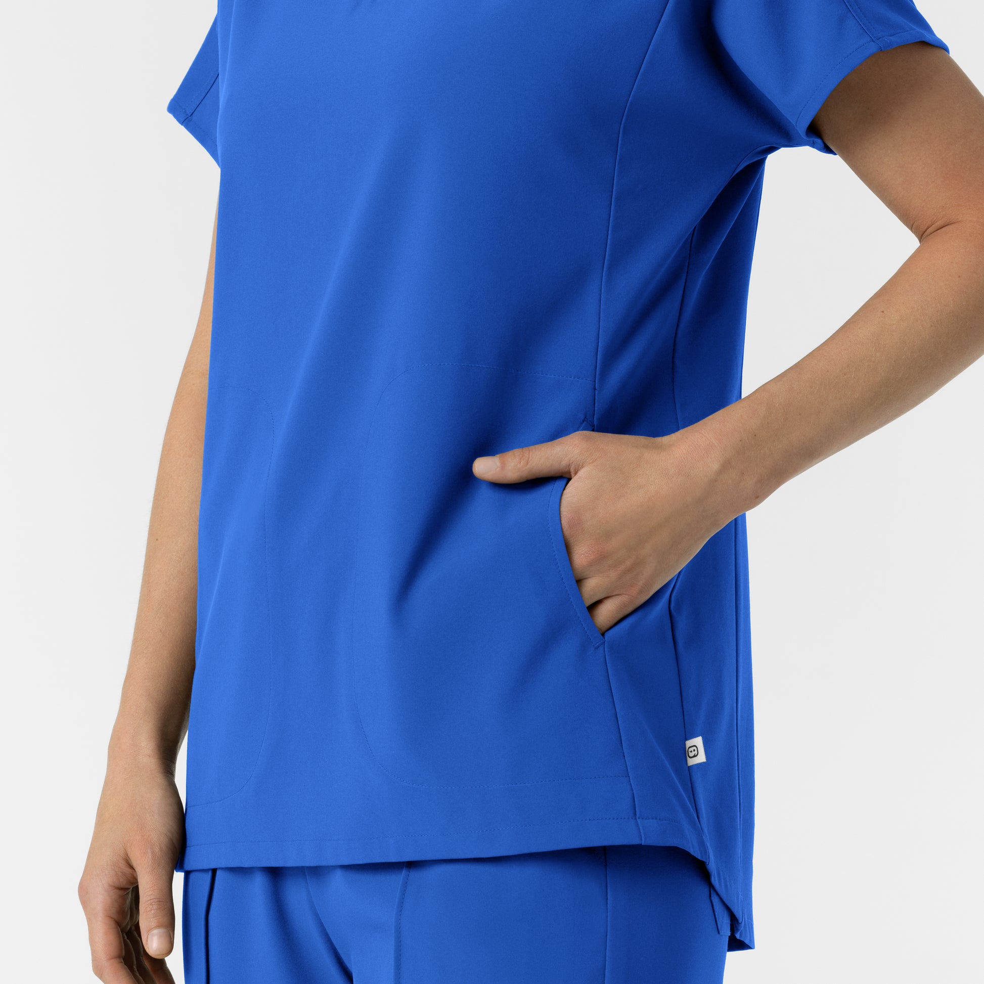 RENEW 6154 Women's V-Neck Tunic Scrub Top Royal
