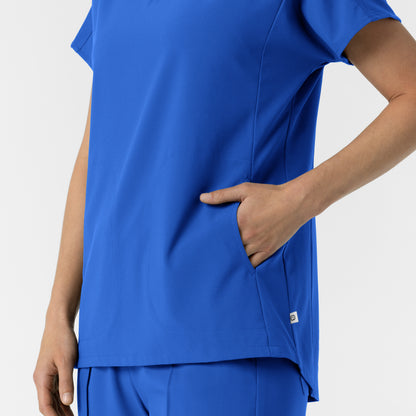 RENEW 6154 Women's V-Neck Tunic Scrub Top Royal