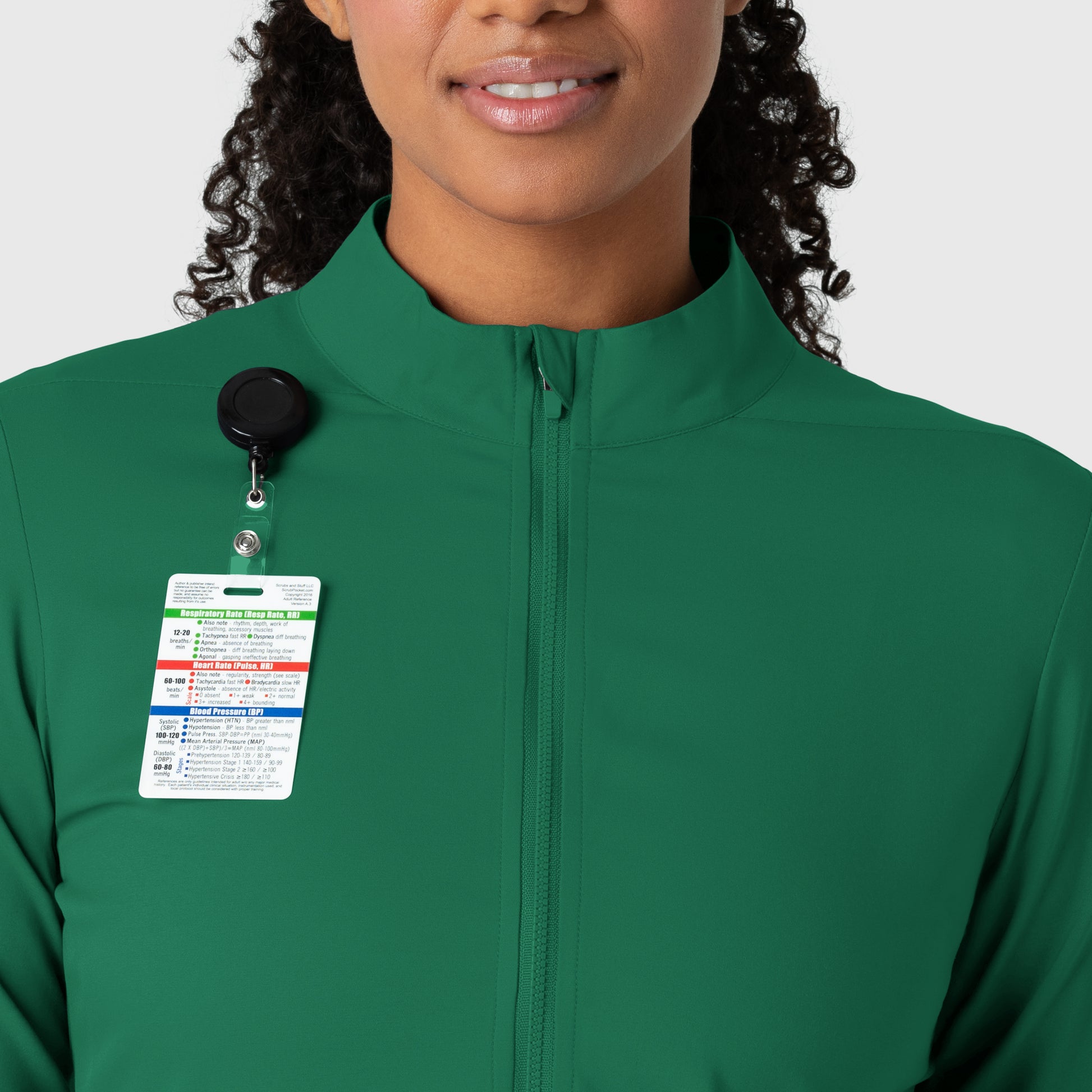 Boundless 8151 Warm Up Scrub Jacket Hunter Model Image Left Side | Wink