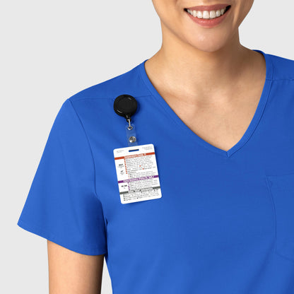 Boundless 6151 Tuck-In Scrub Top Royal Model Image Left Side | Wink