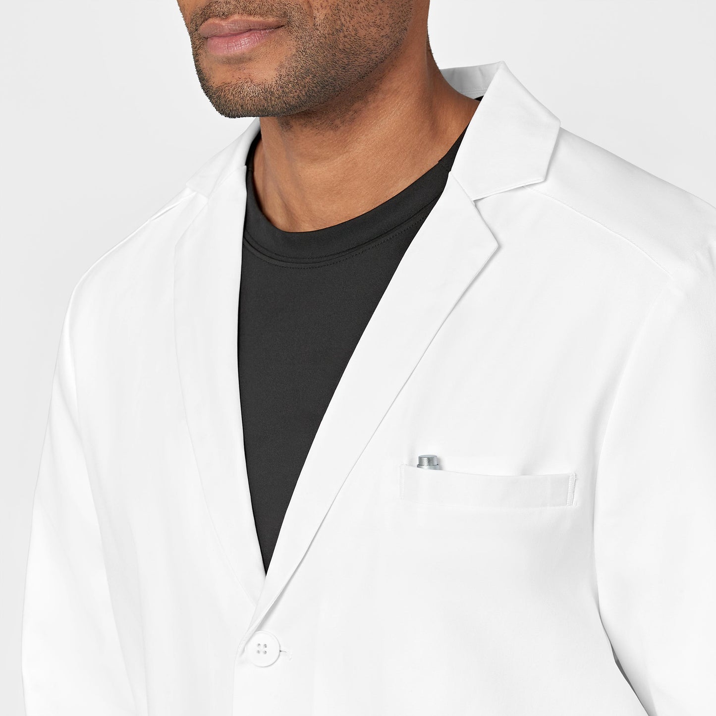 Slate 7172 Men's 34 Inch Doctors Coat White Model Image Alternate | Wink