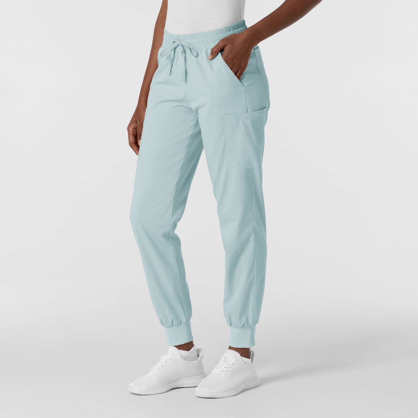 Boundless 5151 Jogger Scrub Pants Sky Blue Model Image Alternate | Wink