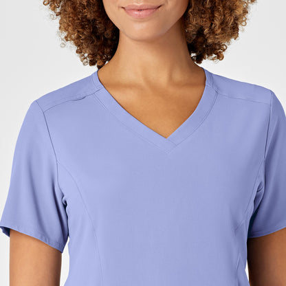 RENEW 6134 V-Neck Scrub Top Ceil Blue Model Image Left Side | Wink