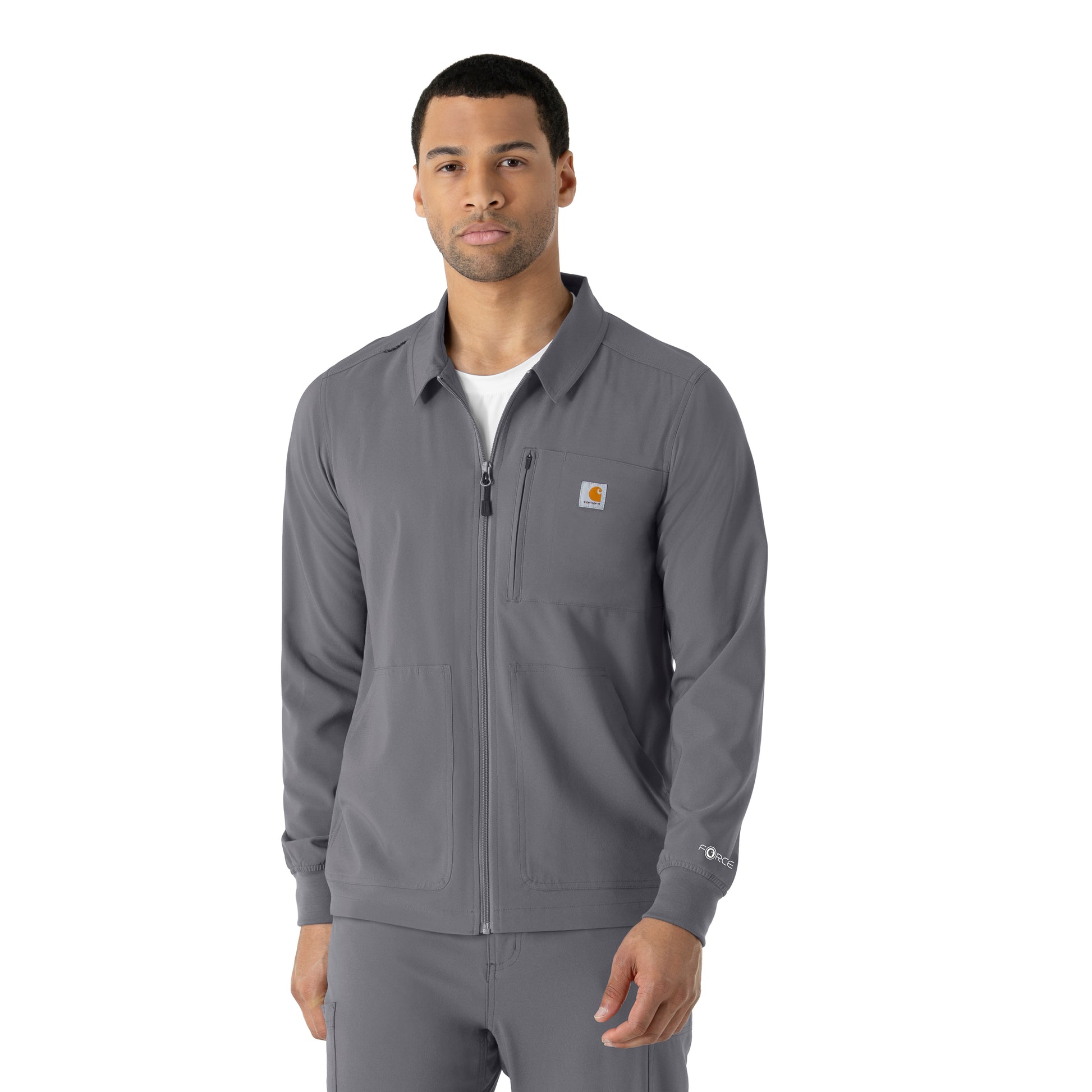 Force Cross-Flex C86310 Men's Lightweight Scrub Jacket Pewter