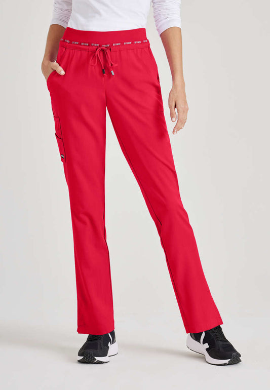 Greys Anatomy Stretch GRSP526 Serena Scrub Pants Scarlet Red