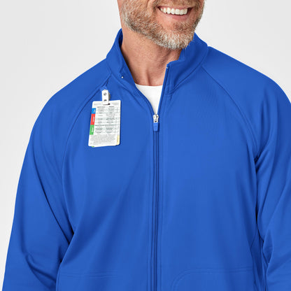 Layers 8309 Men's Fleece Full Zip Jacket Royal Model Image Alternate | Wink