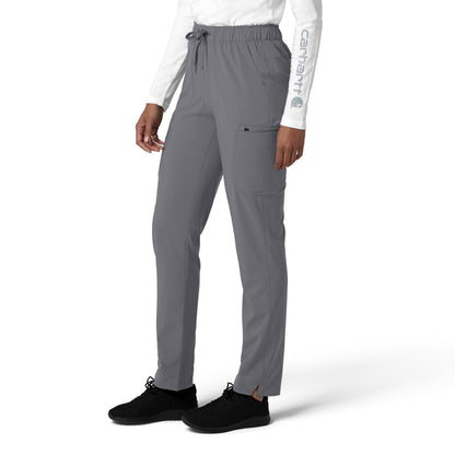 Force Cross-Flex C53210 Straight Leg Cargo Scrub Pants Pewter Model Image Right Side | Carhartt