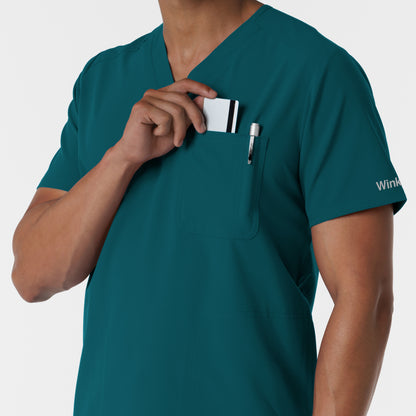 NURTUR 6380 Men's V-Neck Scrub Top Caribbean