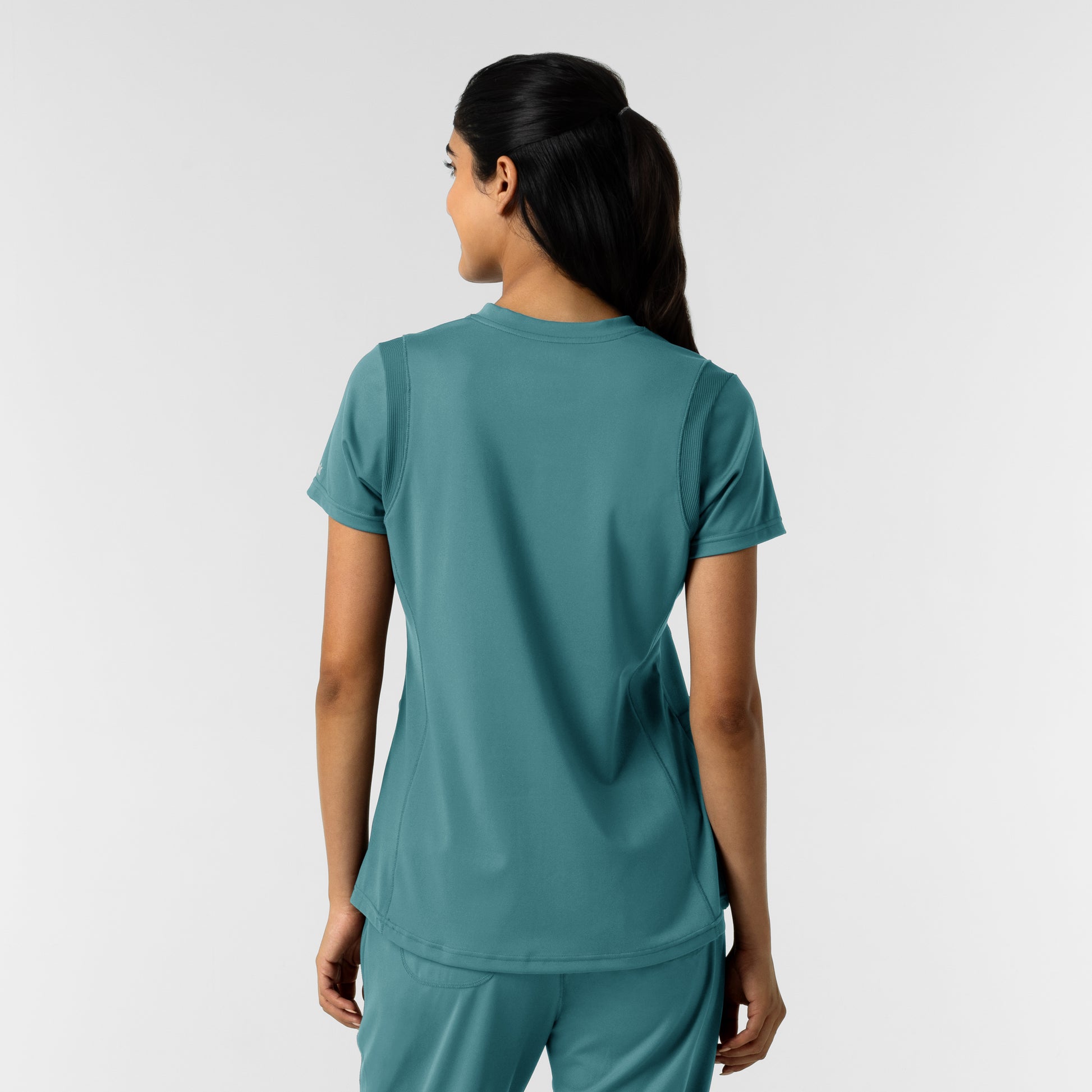 RENEW Knit 6559 Women's 2-Pocket Scrub Top Vintage Teal
