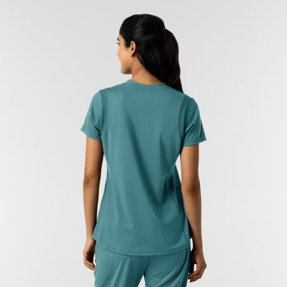 RENEW Knit 6559 Women's 2-Pocket Scrub Top Vintage Teal