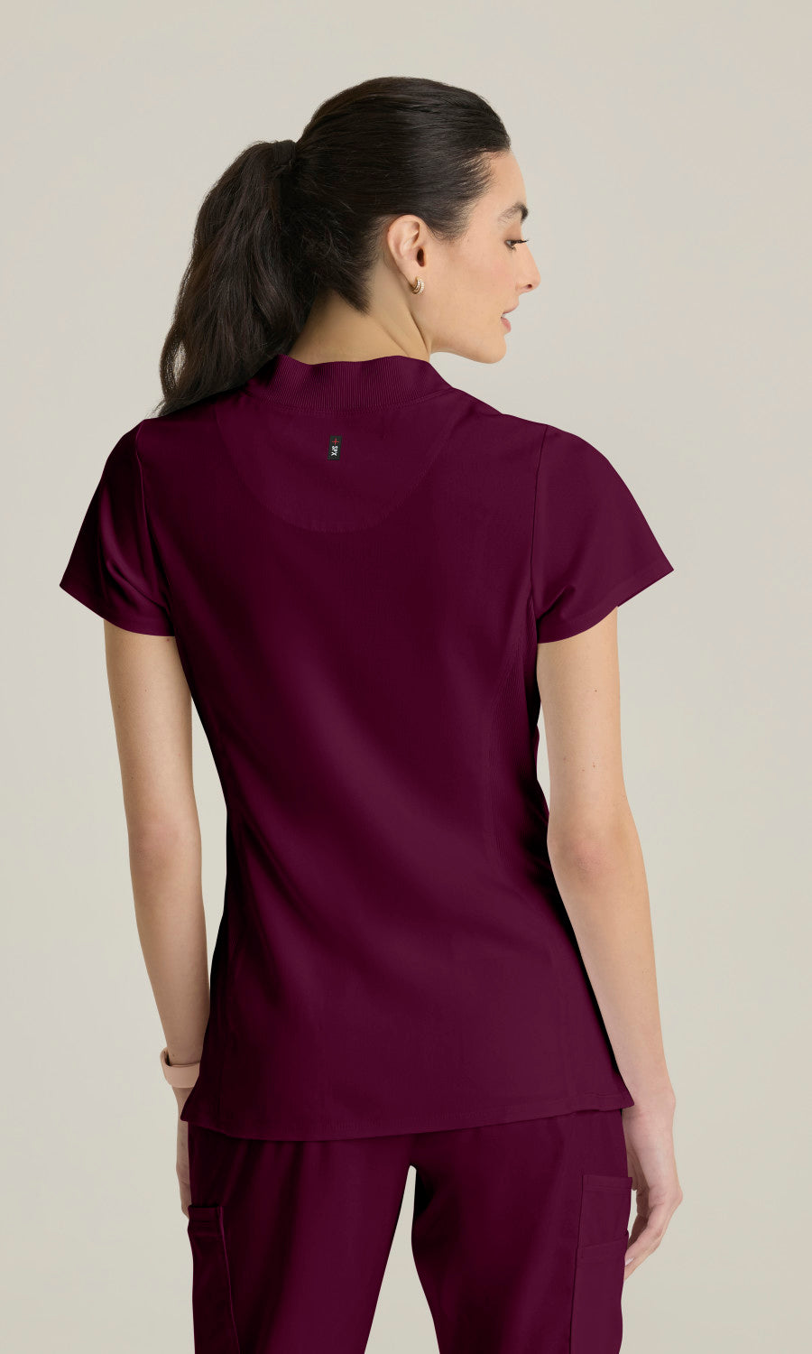 Grey's Anatomy Stretch GRST292 Kristi Top Wine - back
