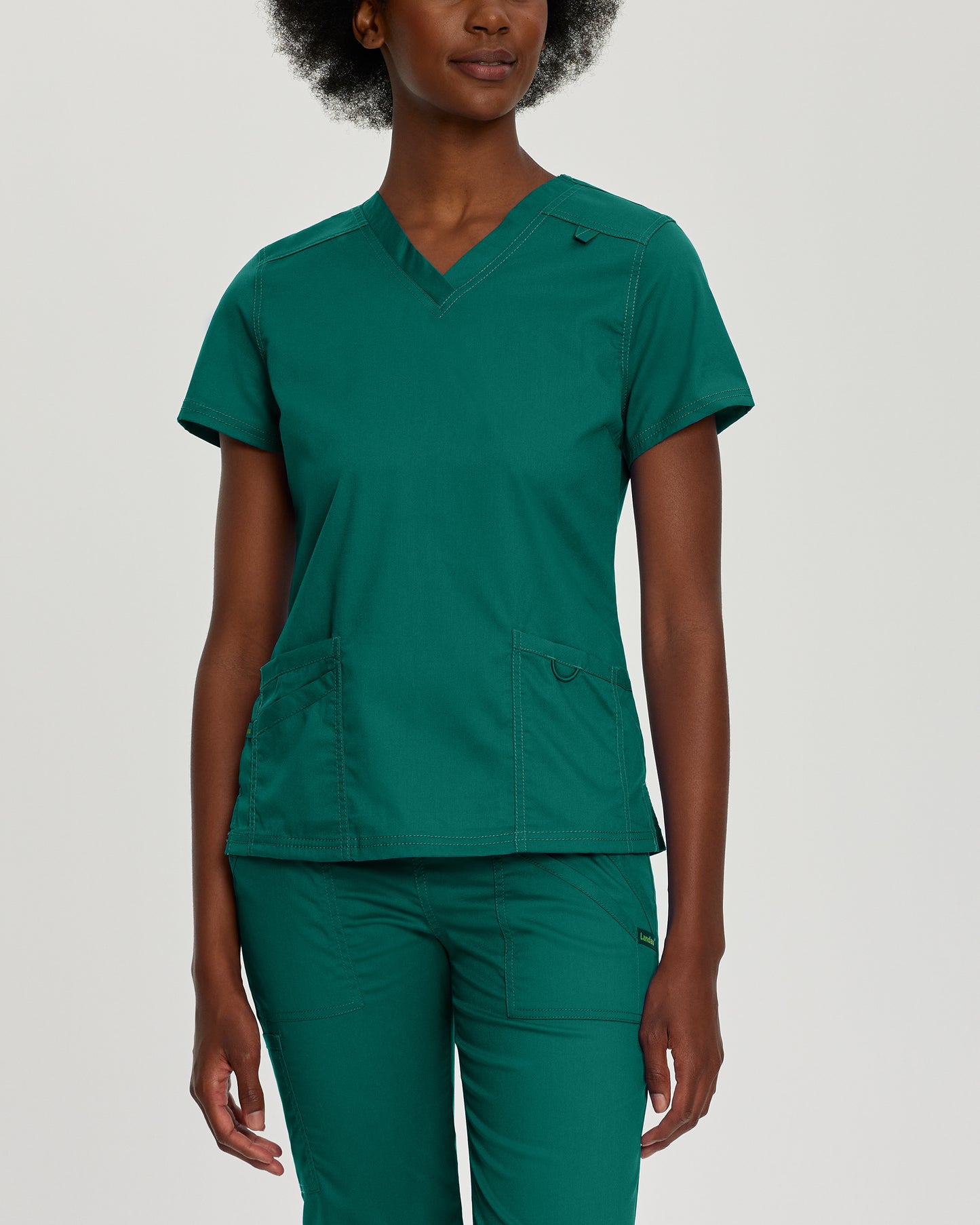 ProFlex 4160 Women's 3 Pocket V Neck Scrub Top Hunter Image