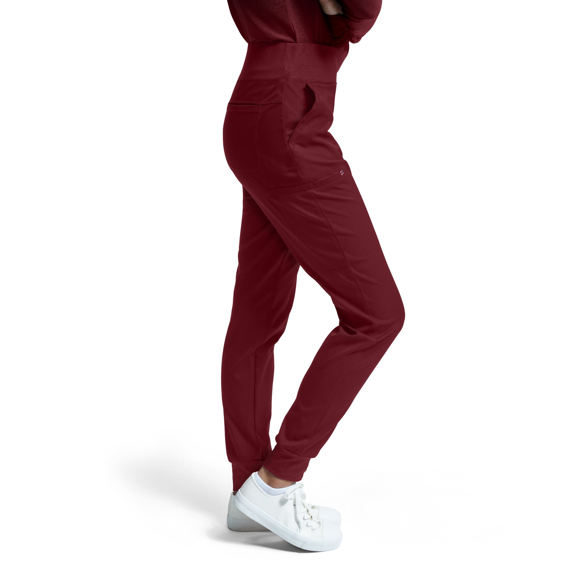 VIBE WB420 Women's Jogger Scrub Pants Wine Image