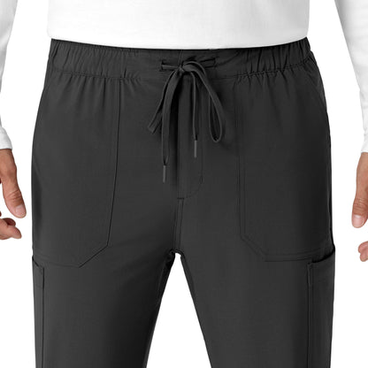 Force Cross-Flex C56310 Men's Jogger Scrub Pants Black Model Image Left Side | Carhartt