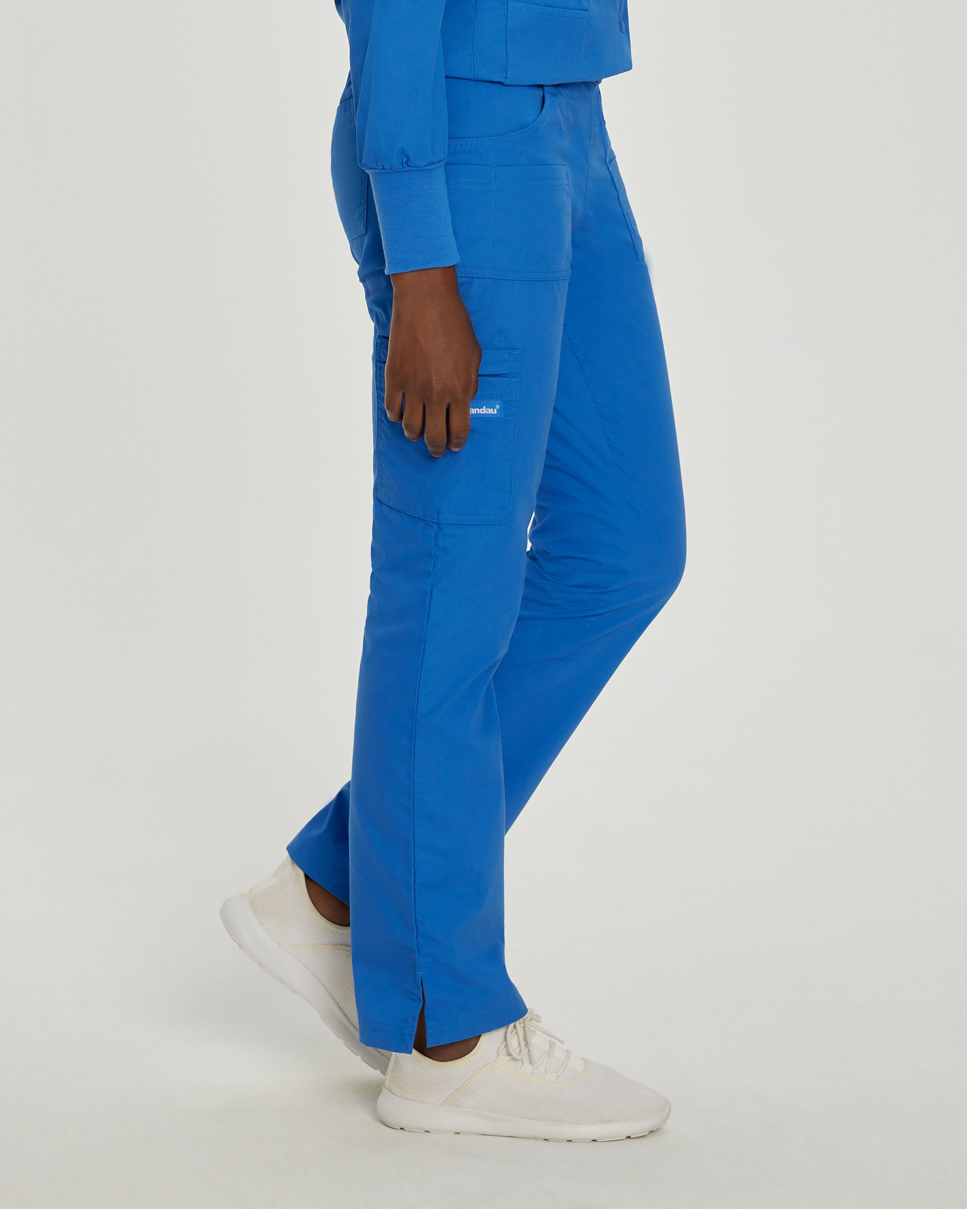 Essentials 8380 Women's Cargo Scrub Pants Royal Blue Image