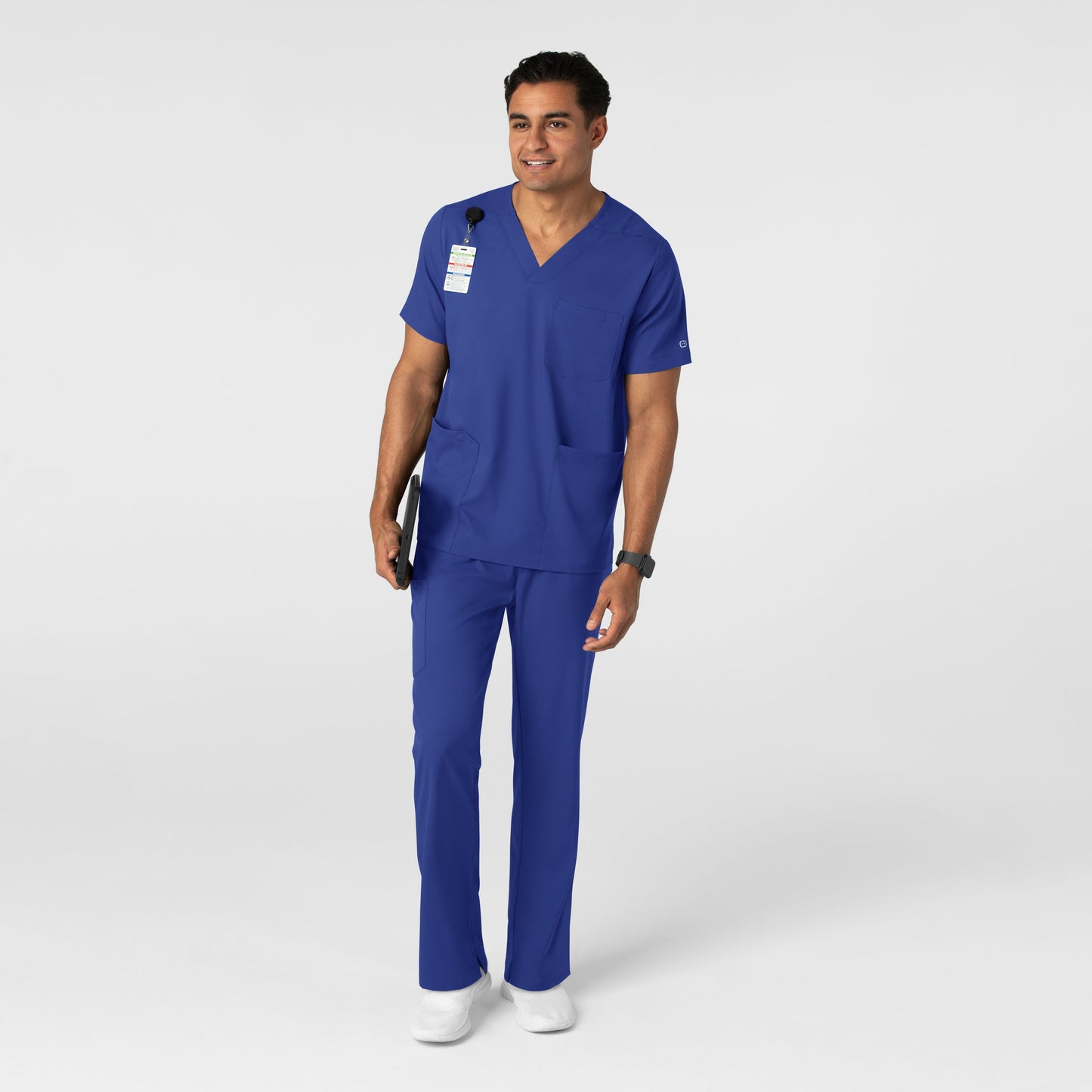 Boundless 5351 Men's Straight Leg Scrub Pants Galaxy Blue