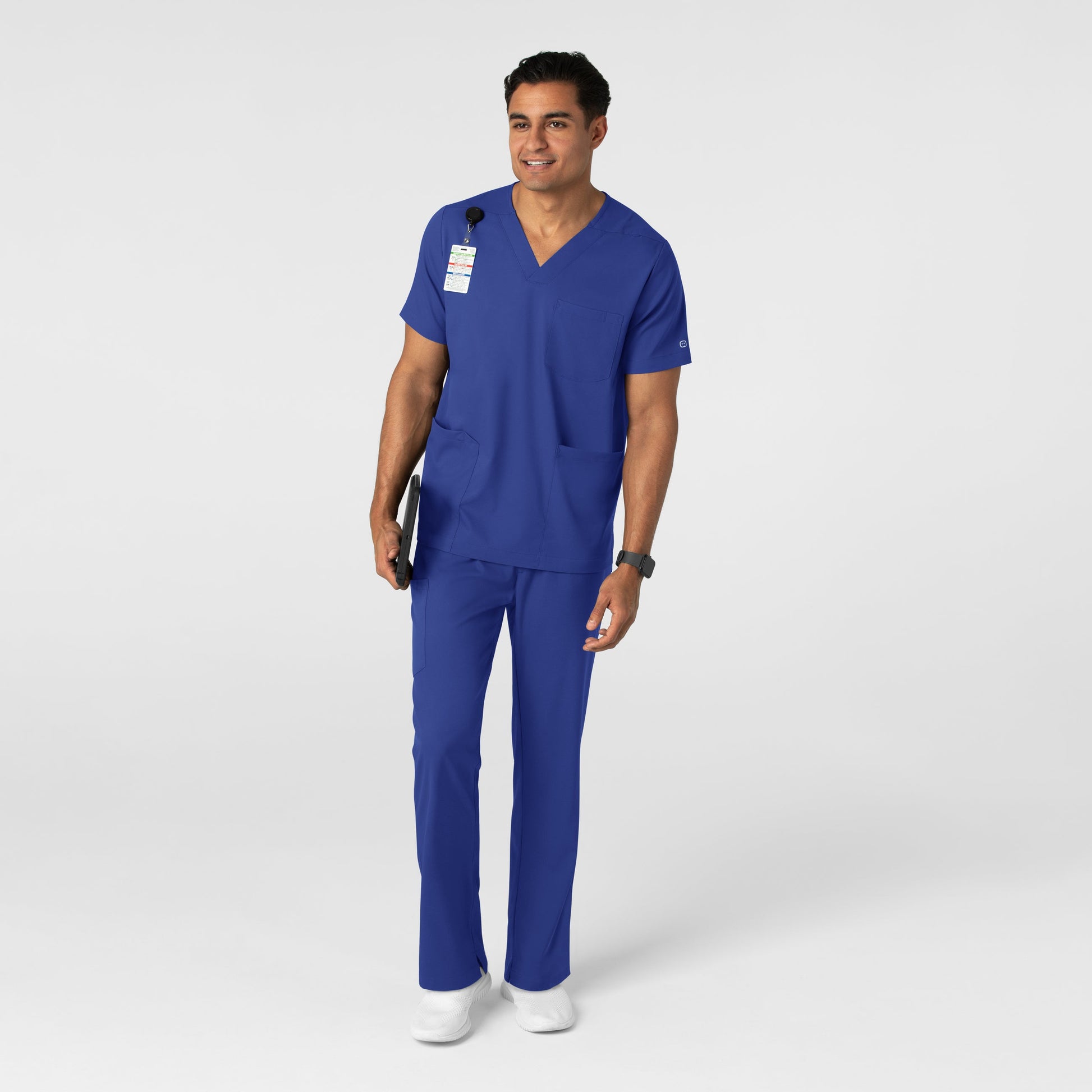 Boundless 5351 Men's Straight Leg Scrub Pants Galaxy Blue