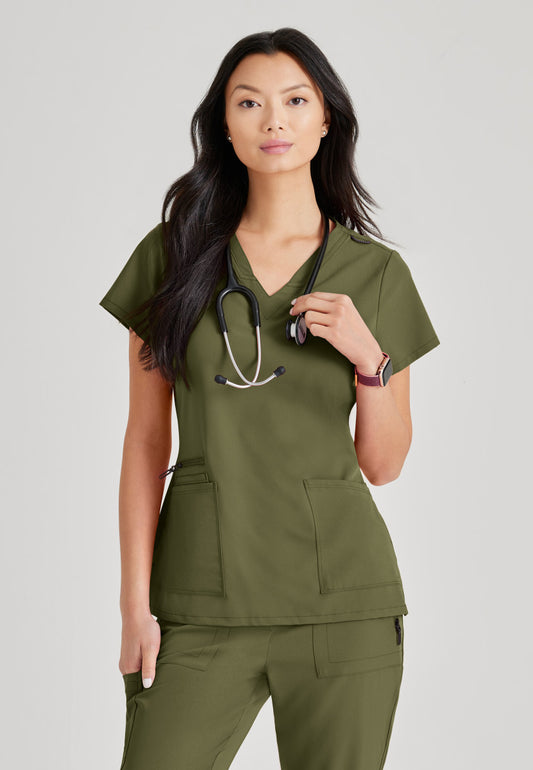 Barco Unify BUT167 Purpose Scrub Top Olive