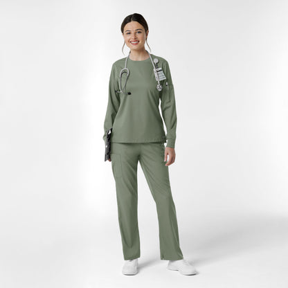 Boundless 6551 Women's Classic Long Sleeve Scrub Tee Sage