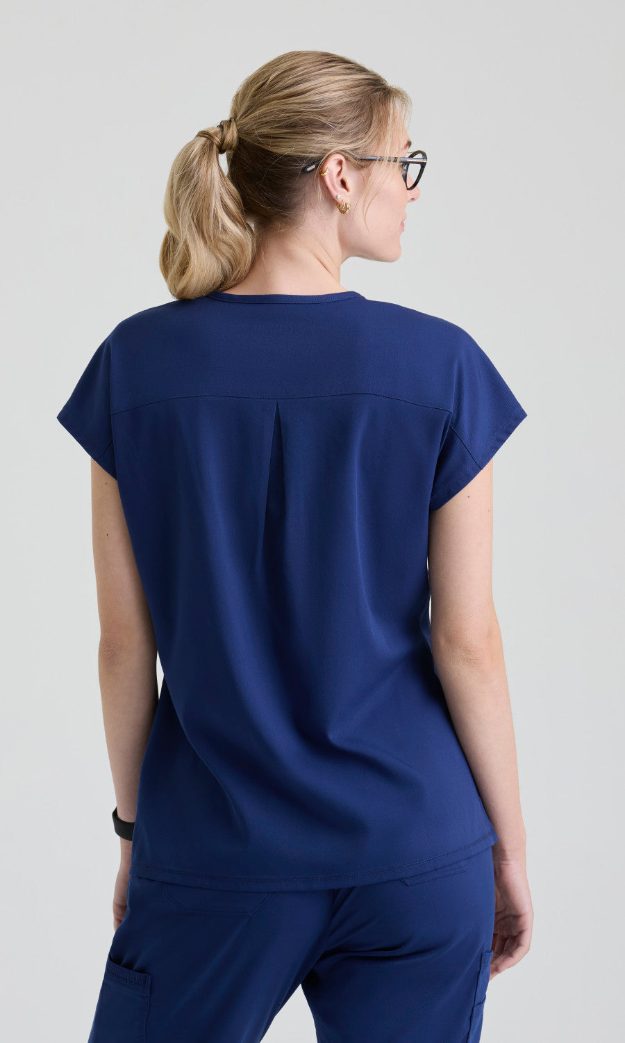 Grey's Anatomy Stretch GRST352 Lexi Top Indigo - back