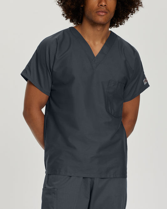 Scrub Zone 71221 Unisex 1 Pocket V Neck Scrub Top Graphite Image