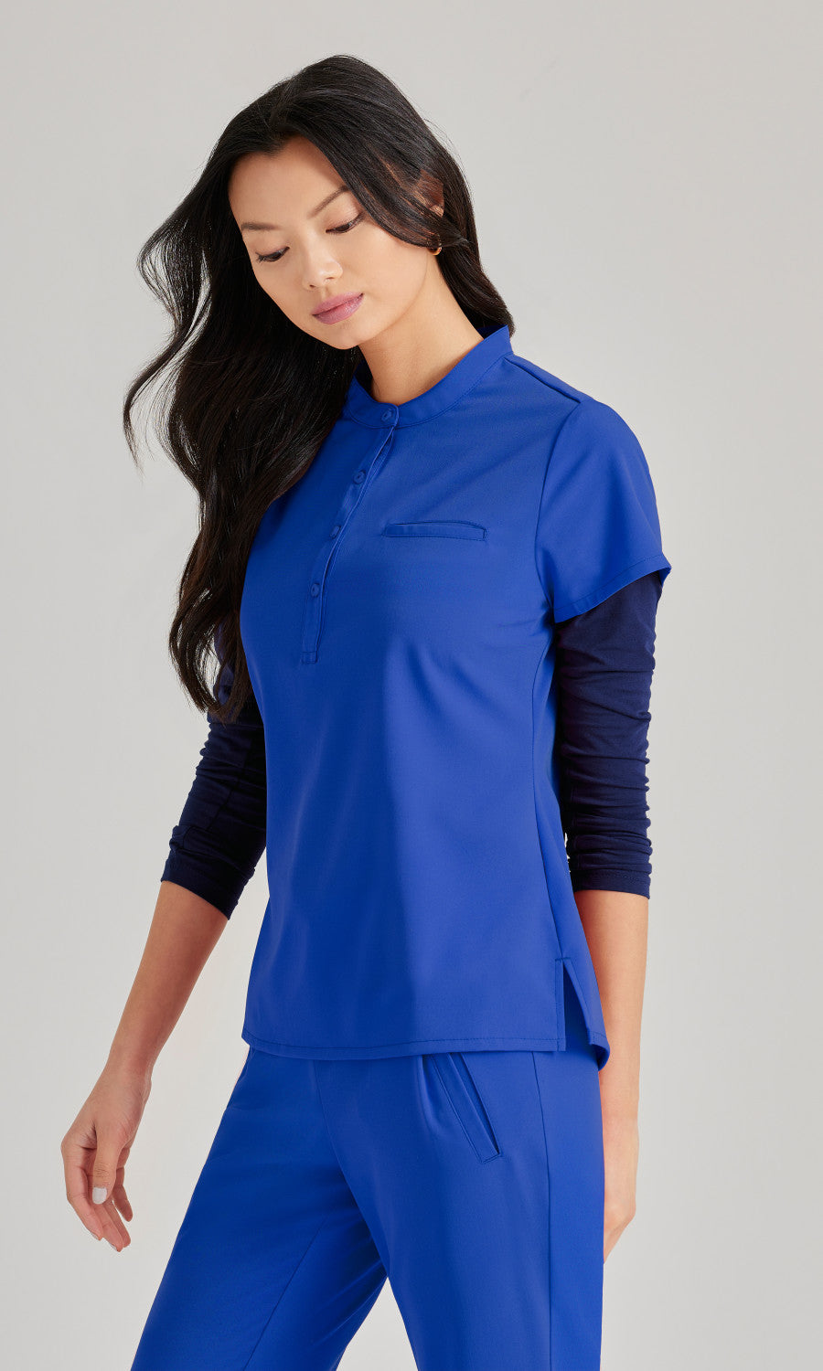 Barco Unify BUT163 Mission Scrub Top New Royal