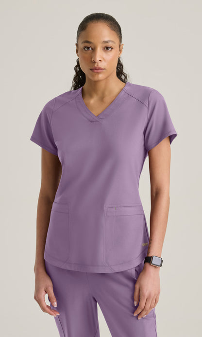 Grey's Anatomy Evolve GSST180 Rhythm Top Amethyst Mist - front
