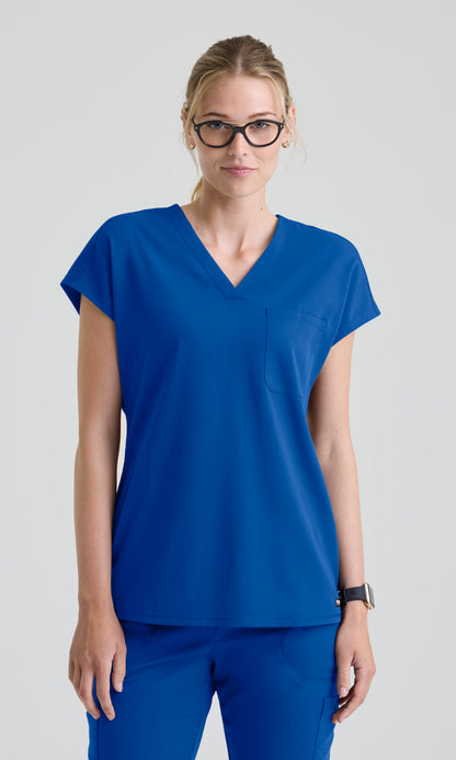Grey's Anatomy Stretch GRST352 Lexi Top New Royal - front