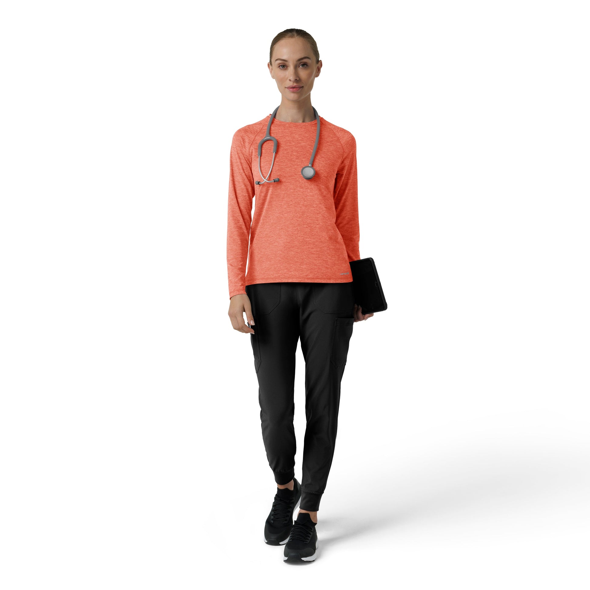 Layers C31009 Women's Performance Long Sleeve Tee Dusty Cedar Heather