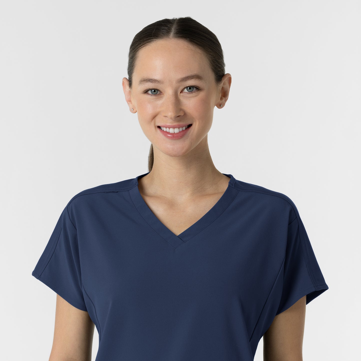 RENEW 6154 Women's V-Neck Tunic Scrub Top Navy
