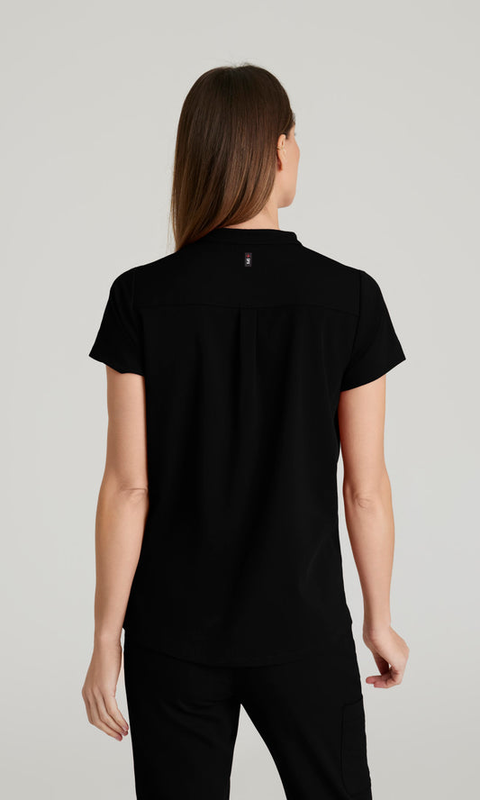 Grey's Anatomy Stretch GRST230 Avery Scrub Top Black