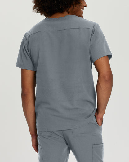 V-Tess 2206 Men's 2 Pocket V Neck Scrub Top Taylor Grey Image