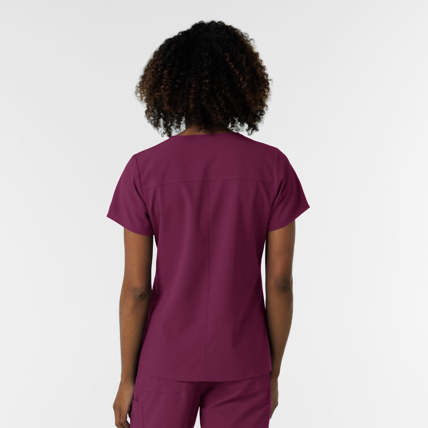 NURTUR 6180 Women's V-Neck Scrub Top Wine