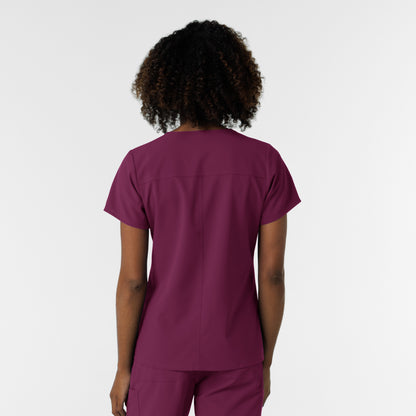 NURTUR 6180 Women's V-Neck Scrub Top Wine
