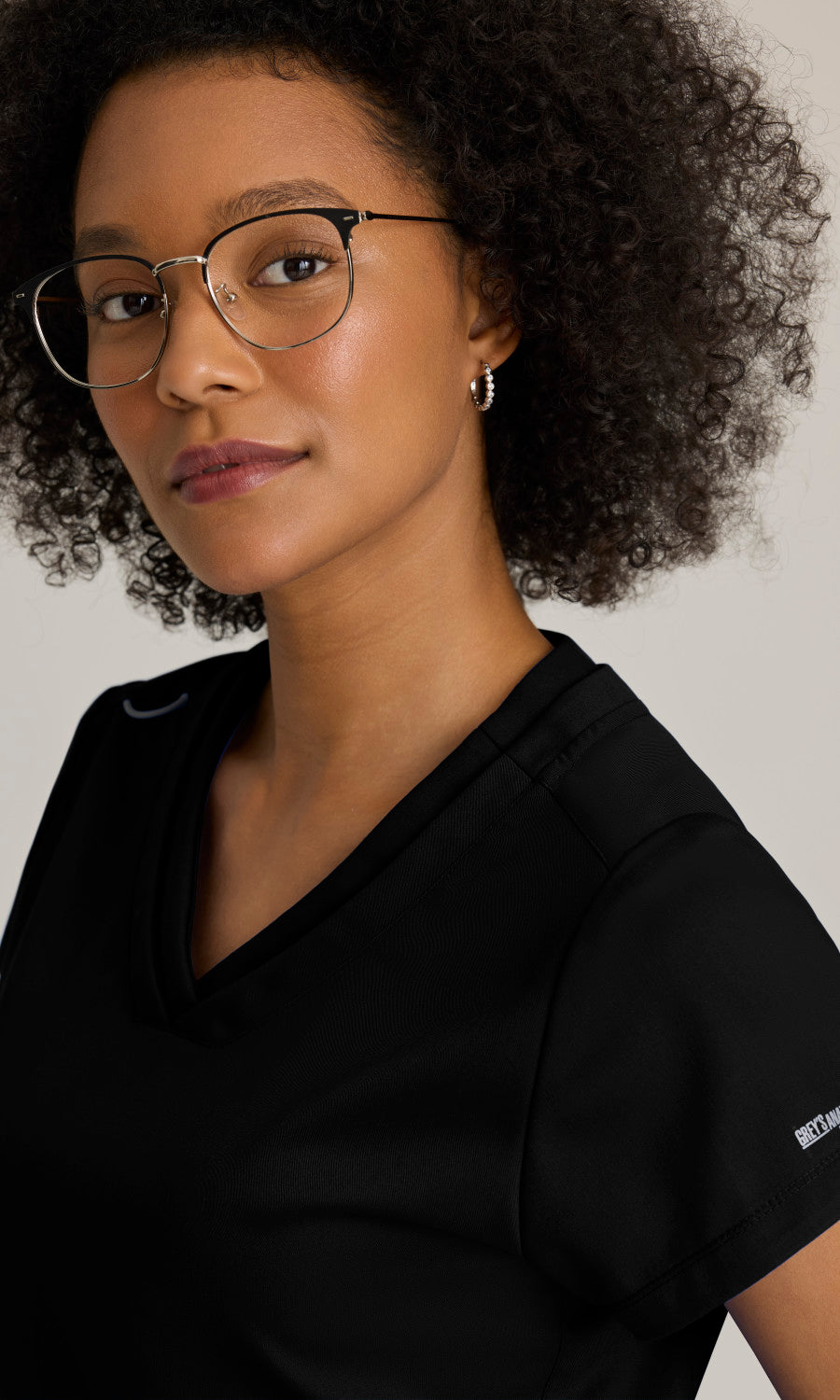 Grey's Anatomy GRT094 Lilah Scrub Top Steel